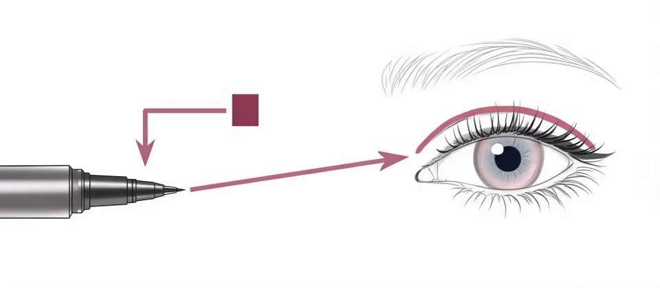 Eyeliner specification worksheet illustration, not a premises map